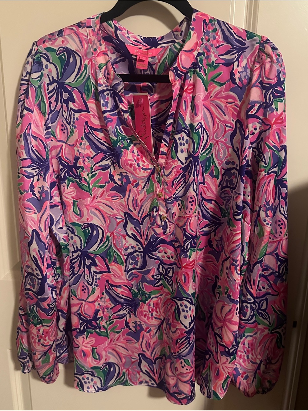 NWT Lilly Pulitzer Marvelle Top, Multi‎ Isn’t She Lilly, Sz XL